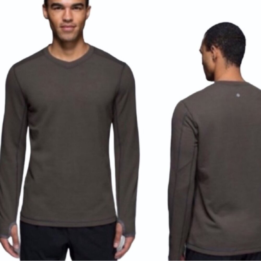 Lululemon Mens Reversible V Neck Sweatshirt with Thumbholes - Medium/Large